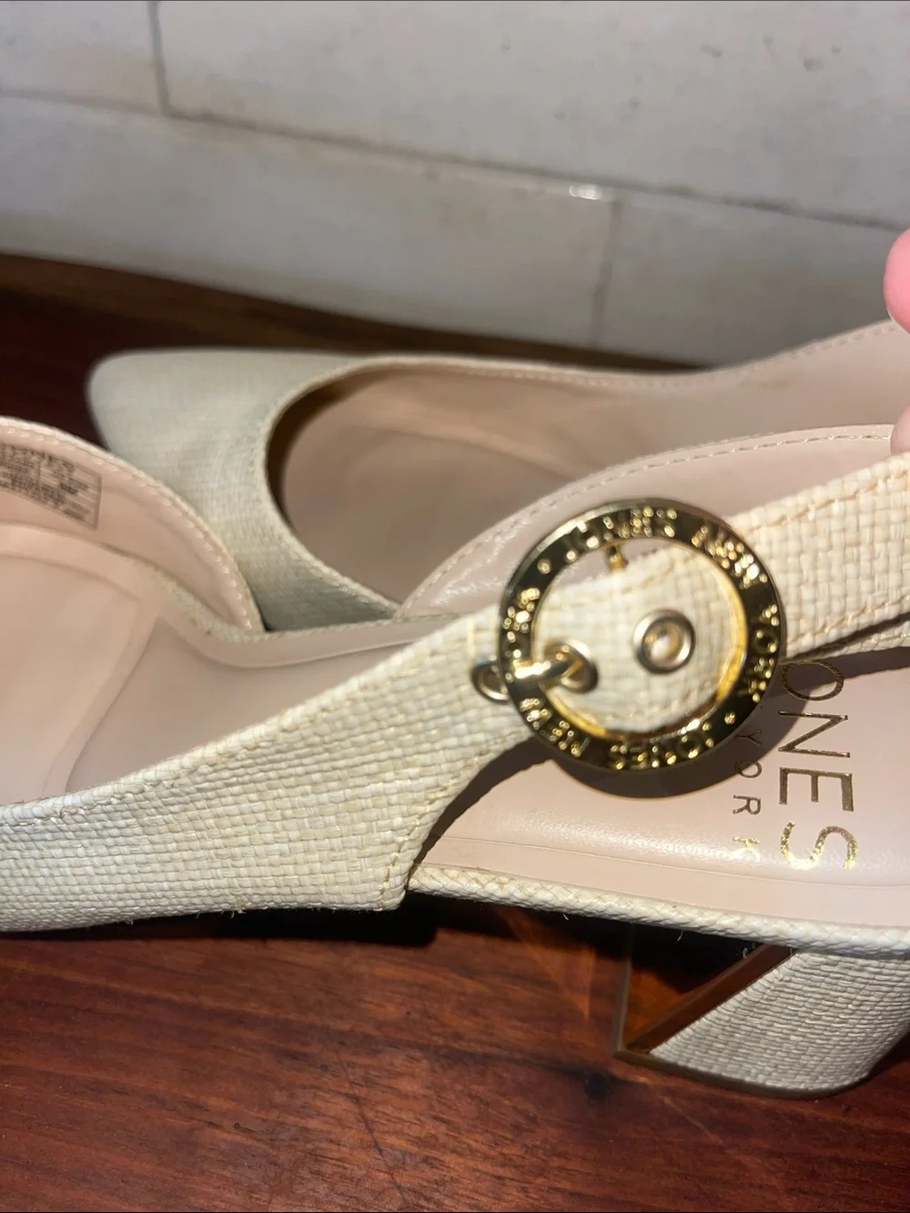 Jones New York Linen Look Sling Back Pumps Size 9